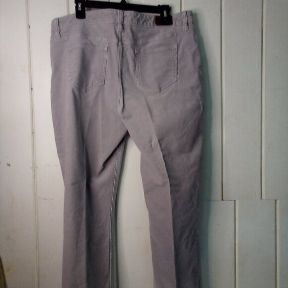 Lands' End Corduroy Pants Women 16 Mid Rise Straight Gray - Picture 12 of 16